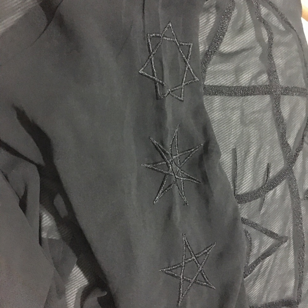 sold out/ UNIF Wiccan kimono fringe sheer cardigan - Picture 4 of 8